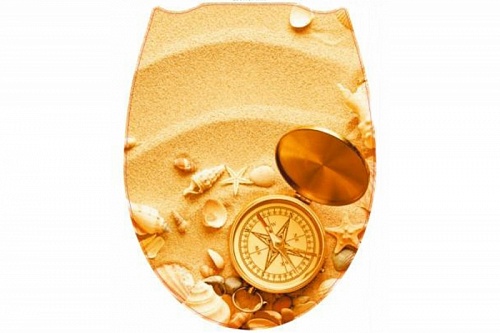 Сиденье д/унитаза FOR-LID09 пластик. КОМПАС