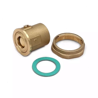 Соединение с накидной гайкой 1 1/2″ х 1″, со встроенным шаровым краном VIEIR VR380  (80/10)