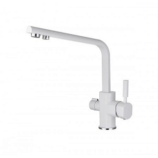 Смес д/кухни Kaiser Decor ф40 под фильтр белый глянец (40144-10)