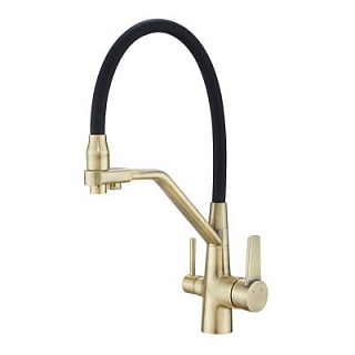 Смеситель д/кухни ROSE под фильтр бронза с гибким изливом R 558Q 