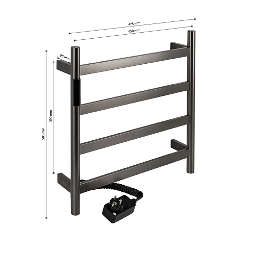 Полотенцесушитель "Kraftte" 475х505 П4 ГРАФИТ электро САНАКС 44040