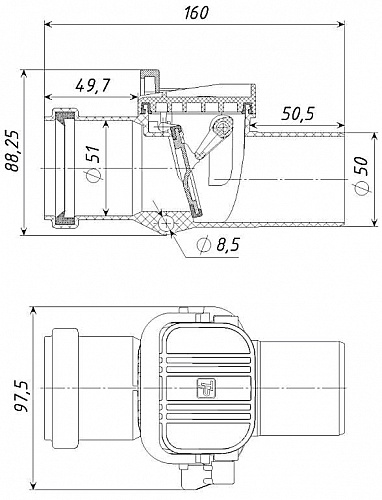 Обратный клапан ТП-86.50 Татполимер