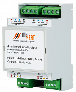 Блок расширения дискретно-аналоговых входов/выходов MyHeat IO4 (6299)