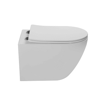 Унитаз подвесной безободковый Vincea "Глобо (Globo)" TORNADO белый сиденье slim м/л  VT1-14ST