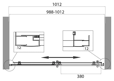    BelBagno UNO-195-BF-1-100-P-Cr  