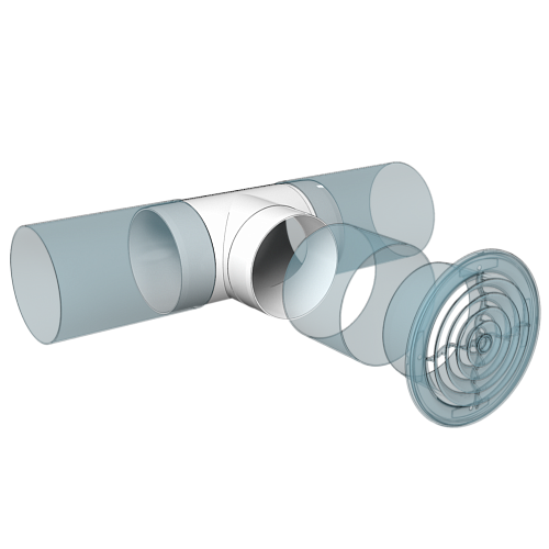 Тройник круглый 16ТП, D160(пластик) (6)