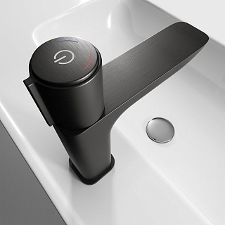 Смеситель для умывальника с инновационным управлением Push Control, графит, Slide, IDDIS, SLIGMBTi01