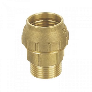 Муфта с нар.р. 32 х 1" для ПНД ЛАТУННЫЙ  VER362  VIEIR