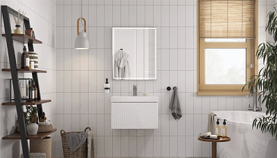 Комплект мебели 60 "EDGE-60" подвесная белай 1 ящик VELVEX (ум.9696-60)