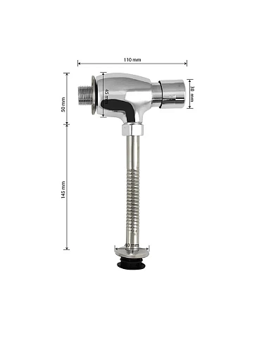Кран для писсуара нажимной MAK (8103)