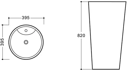 Умывальник Vincea VBS-2P201, напольная, цвет белый