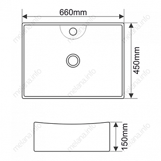 Умывальник фигурный 7235 MELANA