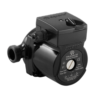 Насос цирк. AC 204-130 DN20, PN10, Qmax=2.4м3/ч, Hmax=4м, Tmax=110°С, 3-скор, с гайка (5204) Aquario
