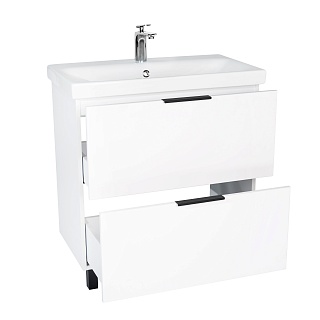 Комплект мебели 80 "Берлин-80" напольная 2 ящ. белая VIANT (ум.MODUO-80)