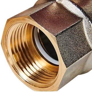 Кран шар. полнопроходной с амер. (EPDM) с упл. на сгоне баб. ВН 1" (8/32) SVB-1007-200025 STOUT (замена арт.74106)