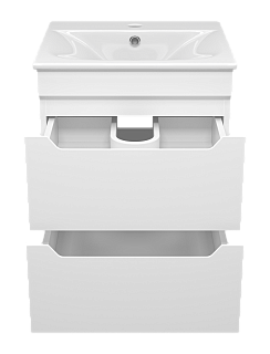 Комплект мебели 50 "Бриз-50" подвесная 2 ящ. белая матовая эмаль (ум.Breeze-50) MISTY