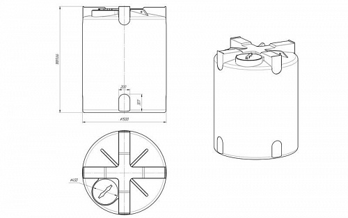 Емкость Т-3000 (H1900xD1500) ВЫГОДА