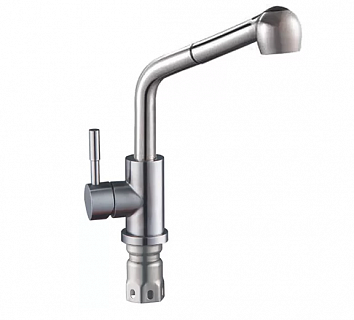 Смеситель д/кухни G-lauf (ZAP4-E090) ф35 вытяжной излив нерж.