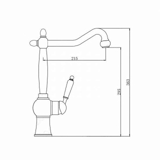 Смес д/кухни Kaiser Wood ф35 (61033)