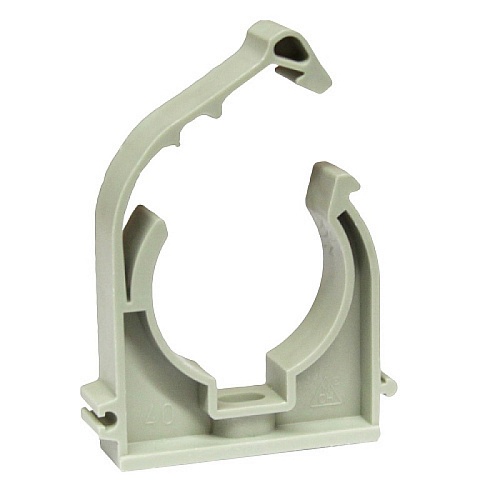 Зажим 20 с защелкой серый (100/500) ПРО АКВА (РА18908G)