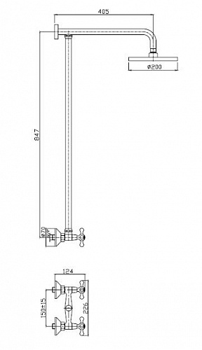 Душ.система Haiba HB2413