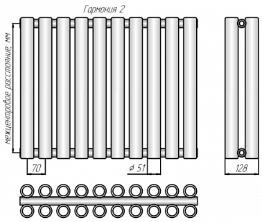 Радиатор КЗТО Гармония 2-155-15
