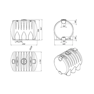 Емкость HR 5000 л New синяя (ВxШxД: 1847x1730x2350) ВЫГОДА