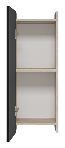 Шкаф подвесной 30 Поло универсальный дуб/антрацит  MISTY 