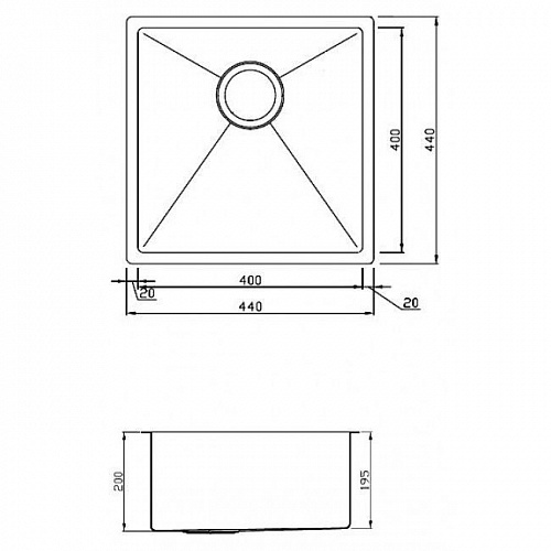 Кухонная мойка Seaman Eco Marino SME-440 Gold (PVD)