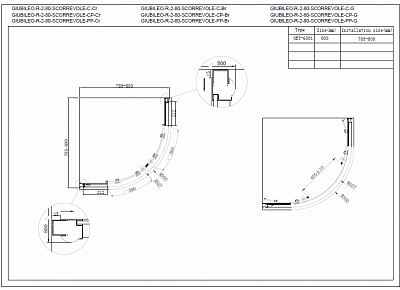 ДУШЕВОЙ УГОЛОК CEZARES GIUBILEO-R-2-80-SCORREVOLE-C-Br