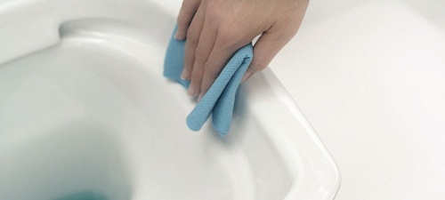 Унитаз подвесной  "CARINA" безободковый с м/л сидением (CERSANIT) 