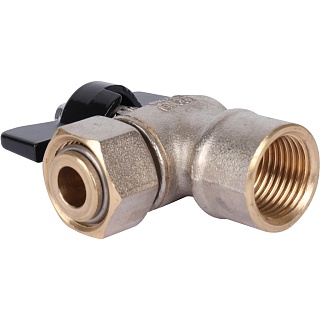 Кран шар. с нак. гайкой угл. баб. ВР 1/2x1/2 (SVB-1010-000015) STOUT