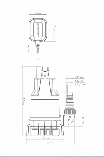 Насос "Фекальник" 230/8 (5401)