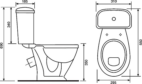 Унитаз-комп "Детский " белый в комплекте(Ст.Оскол )