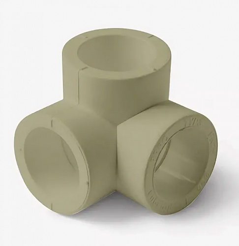 Тройник двухплоскостной 25 серый (25/150) ПРО АКВА (РА17310РG)