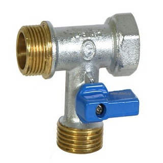 Кран угловой 3-х проход.  (VER343) (100) VIEIR