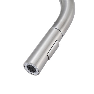 Смеситель д/кухни "AISAI" (AIS-1025SS) нерж, с вытяжным  изливом  TOKITO 