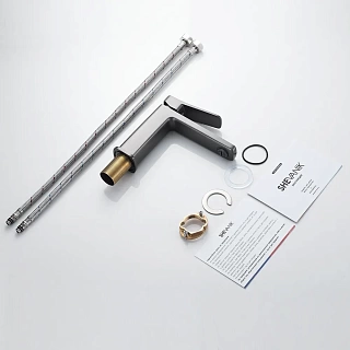 Смеситель д/раковины SHEVANIK оружейная сталь S9901T