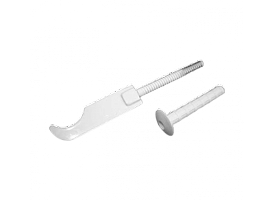 Кронштейн алюм/рад К.6.8 SIRA RS штырьевой белый плоский 10х220