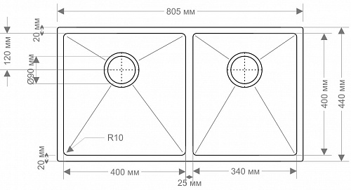Кухонная мойка Seaman Eco Marino SME-805L