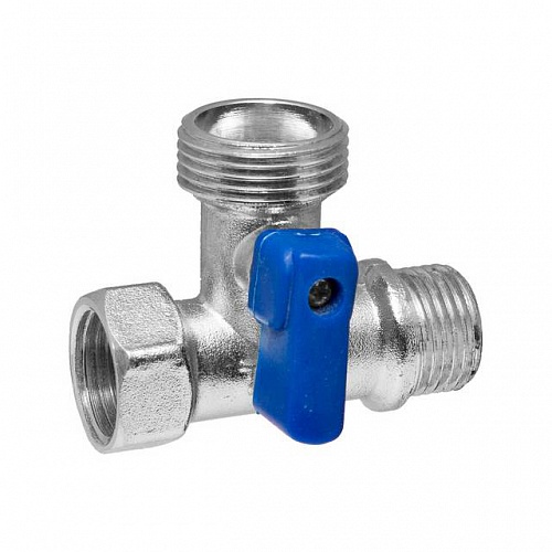 Кран угловой 3-х проход.  (GZRL343) (1000) Ganzer