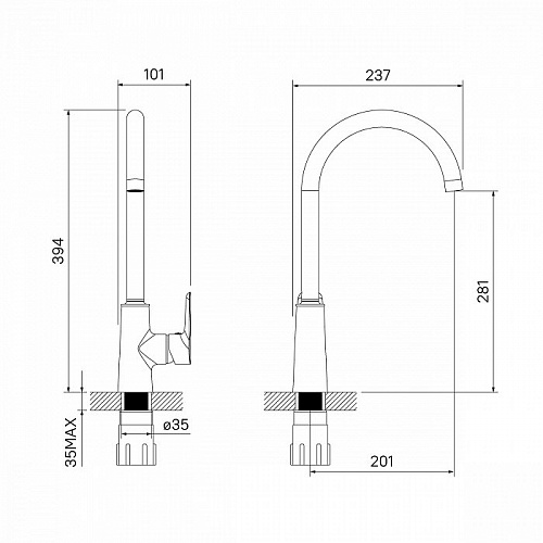 Смеситель для кухни, Cloud, IDDIS, CLOSB00i05