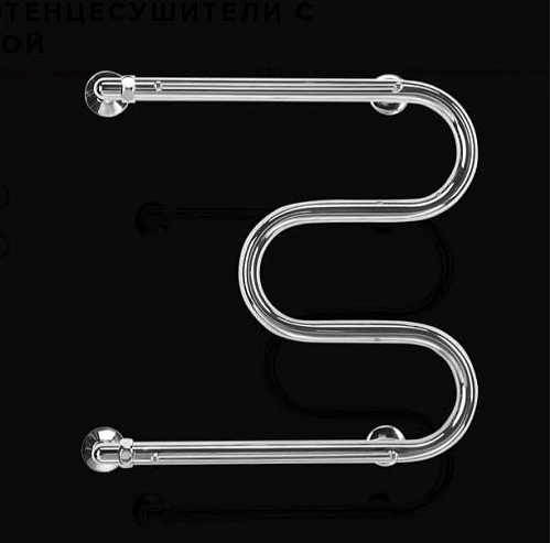 Полотенцесушитель  600х400  М-ОБР с полкой ТДА М 1" АДВ