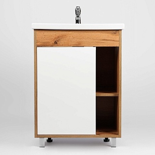 Комплект мебели 50 "Бостон-50" напольная 1 дв., дуб/белый VIANT (ум.Como-50)