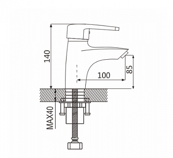 Смеситель д/раковины SHEVANIK хром S5001