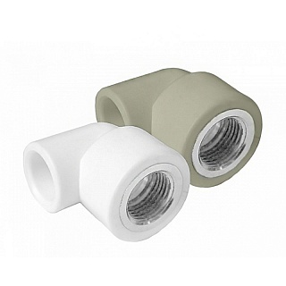 Колено  25*1/2"вн.рез. серый (10/100) ПРО АКВА (PA26012PG)