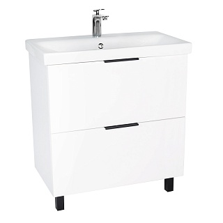 Комплект мебели 80 "Берлин-80" напольная 2 ящ. белая VIANT (ум.MODUO-80)