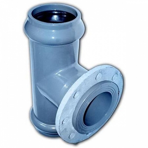 Тройник с мет. фланцем 110/100 напор