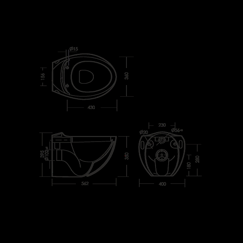 Унитаз подвесной  "RINGO" мультилифт ,б/съем (Самара) 