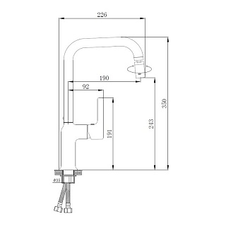 Смеситель д/кухни Haiba HB70814-7 черный